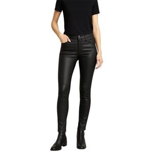 Enna149 Black Coated Denim Jeans Size US 10 Midrise